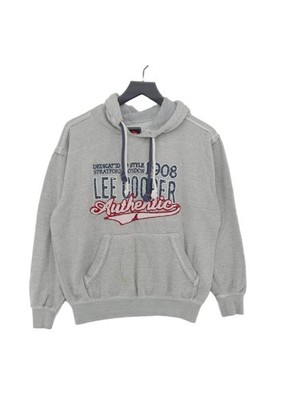 Lee Cooper Women's Hoodie L Grey Graphic 100% Other Pullover