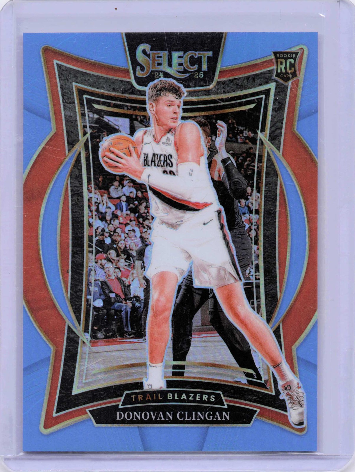 2024-25 Panini Select #69 Donovan Clingan Light Blue Prizm RC /299 Blazers