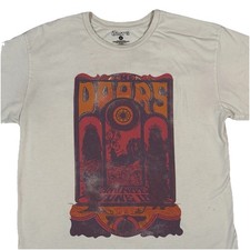 The Doors Band T-Shirt Medium Jim Morrison Rock Tee Vintage Graphic Ivory Retro