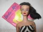 VINTAGE EARLY BARBIE PONYTAIL DOLL RAVEN BRUNETTE R BODY RUBE RED LIP NICE FACE