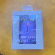 heyday Compact Wireless Optical Mouse Bluetooth Wireless 3 Buttons Purple Pink