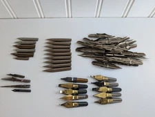 Vintage Dip Pen Nib Lot of 72 | Esterbrook 048, Speedball, Gillott, Hunt + Tools