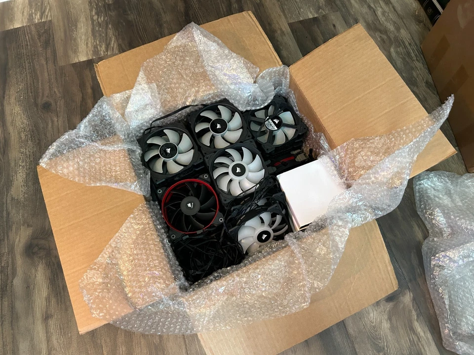 52 ventiladores Corsair - enorme lote a granel 120 140 LED ML varios para proyecto Air AF SP Foto 4 de 4