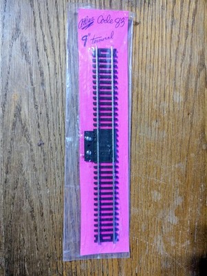 Atlas Code 83 HO Gauge 9''  Straight terminal track nickel finish