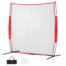VEVOR Barricade Backstop Net Ball Sports Barrier Softball Practice Net 7x7ft