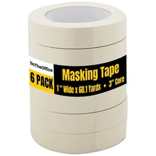 1InTheOffice Masking Tape 1 inch Wide, General Purpose Masking Tape 1 Inch by...