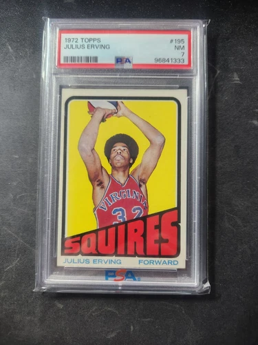 1972 Topps Julius Erving #195 Rookie RC PSA 7 HOF 76ers