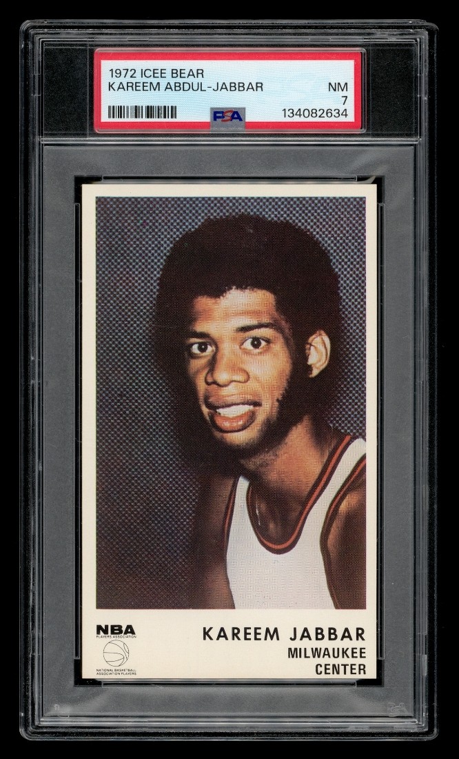 1972-73 Icee Bear Set-Break Kareem Abdul-Jabbar PSA 7 NM