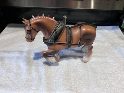 Horse Figure Clydsdale Anheuser Bush Plastic 9.5'' X 7''  Vintage 