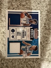 Anthony Edwards LaMelo Ball Panini 2020-21 Contenders Rookie Dual Swatch