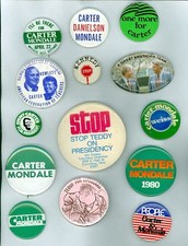 14 Jimmy Carter Political Campaign Pinback Buttons 1976-80 I’ll Be There