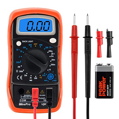 Vpro850L Digital Multimeter DC AC Voltmeter, Ohm Volt Amp Test Meter, Electric T