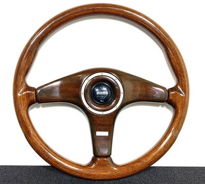 MOMO CLASSE Wood Steering Wheel 360mm 36Φ 3-Spoke W/ Horn JDM 1994