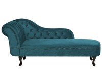 Klassische Ré­Ca­Mi­E­Re Im Chesterfield Style Samtstoff Linksseitig BlaugrüN Ni