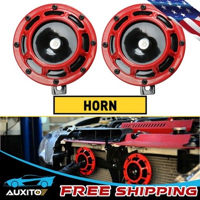 2Pcs 115DB Vehicle Super Loud Compact Electric Blast Air Tone Car Horn Kit 12V