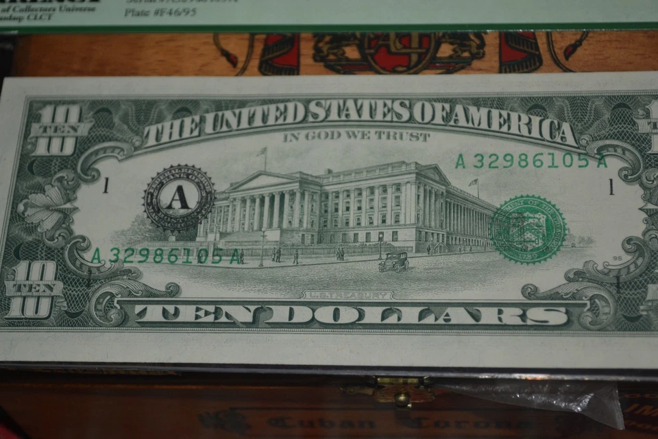 1985 $10 OVERPRINT ON BACK ERROR FEDERAL RESERVE BANKNOTE FR.2027-A PCGS 64PPQ - Image 2 of 4