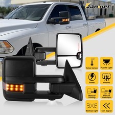 Pair Smoked Lens Towing Mirrors Amber Drl For 2010-2018 Dodge Ram 1500 2500 3500 Pair Smoked Lens Towing Mirrors Amber Drl For 2010-2018 Dodge Ram 1500 2500 3500
