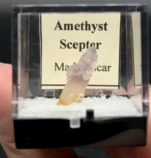 Old Stock Amethyst Scepter Crystal Thumbnail Specimen - Madagascar (laseal)