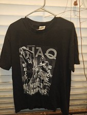 Vintage LA Lakers Kobe Bryant/Shaq NBA Black T Shirt 2001 Champions - L