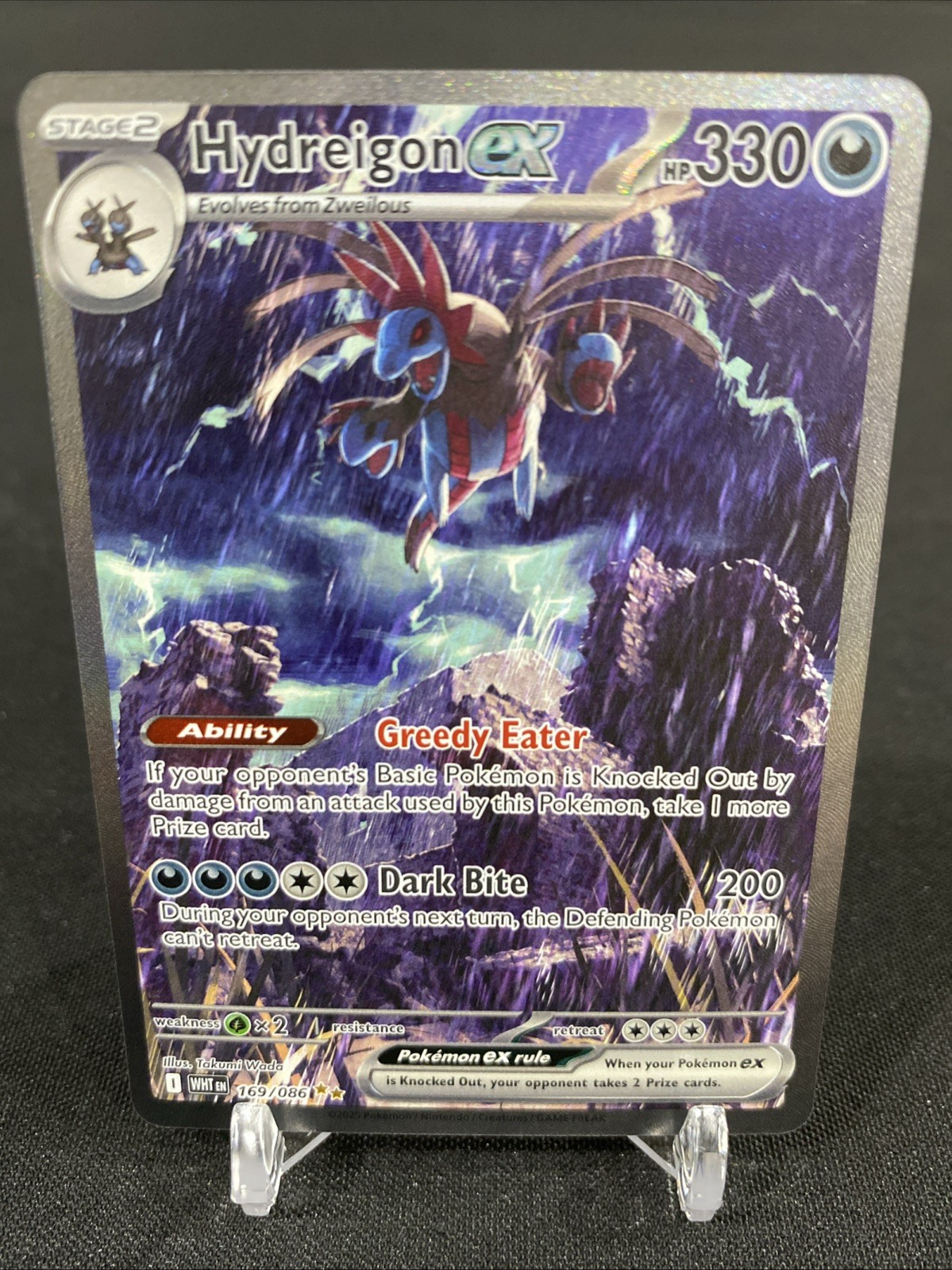 Hydreigon EX White Flare Holo Card 163/086 Pokemon TCG Special Illustration