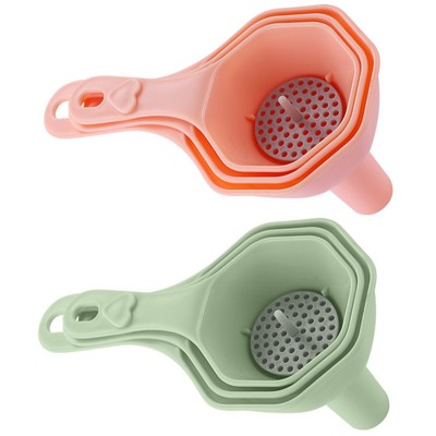  2 Sätze Multifunktionstrichter wiederverwendbarer Flask Trichter eingebautes