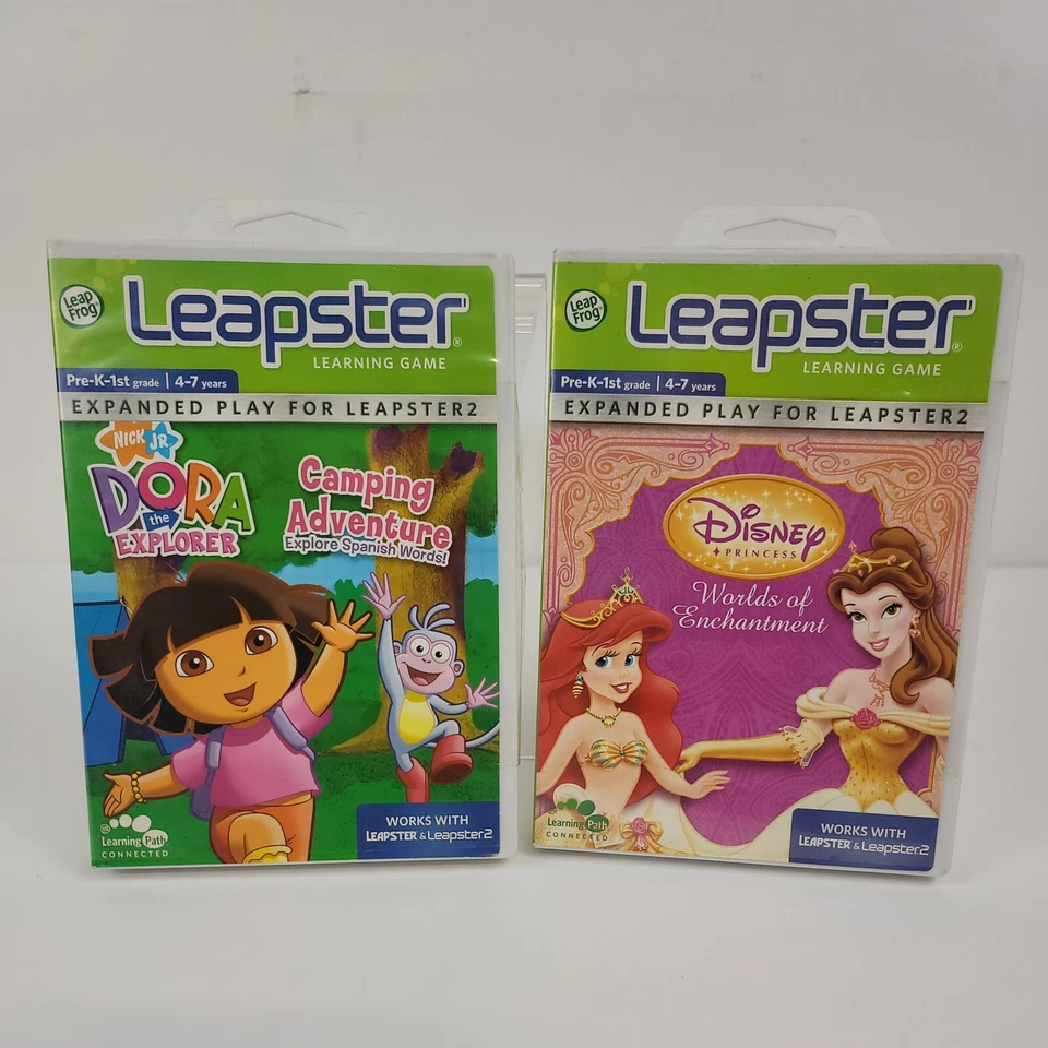 Leap Frog Leapster 2 Disney Princess Worlds of Enchantment & Dora The Explorer - Image 2 of 4