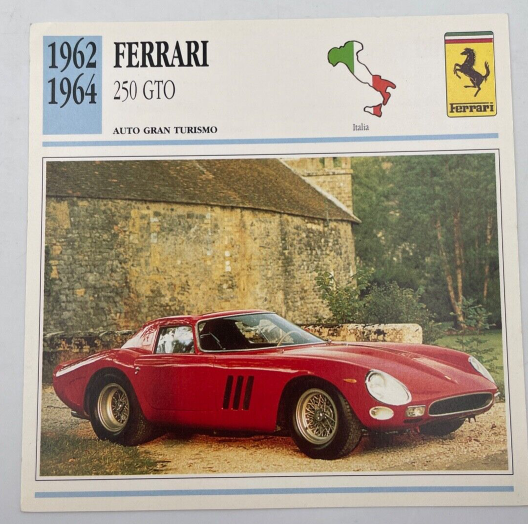 Scheda Tecnica Ferrari 250 GTO