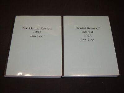 1908-1934 DENTAL REVIEW & ITEMS OF INTEREST BOUND VOLUME LOT OF 2 - WR 464B
