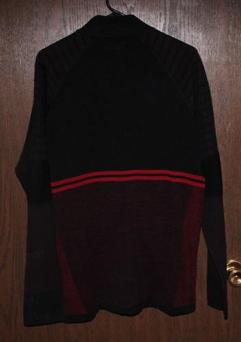 NWT SMARTWOOL INTRAKNIT TECH FULL ZIP MENS SIZE LARGE BLACK/RED FREE SHIPPING - Picture 4 of 4