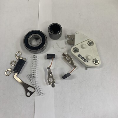 Delco 10SI Alternator Rebuild Kit | Bearings Brushes  Trio Regulator | 12V