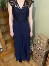 Party Dress By Debut Olivia Lace V Neck Size Uk 10