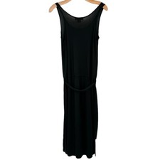 Michael Kors Size meidum petite Black Jersey Knit Maxi Dress Sleeveless Pullover