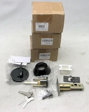 Lot of 3 Probrico DLD101BKDB Deadbolt with 1 Side Keyed Single Cylinder Deadbolt