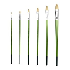 XDT 515 Filbert Art Brush Set 6Pc 1 3 5 7 9 11 Hog Acrylic Oil Watercolor