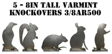Steel Shooting Targets - Varmit Animal Silhouette Knockovers - 3/8" AR500 Plates
