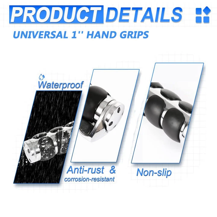 For Harley Road King Softail Electra Glide 1" Motorcycle Handle Bar Hand Grips Foto 4 de 4