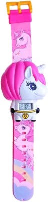 YSAMAX Kinder Einhorn Uhr, entzückende Zifferblattwechsel Uhr mit rosa Armband