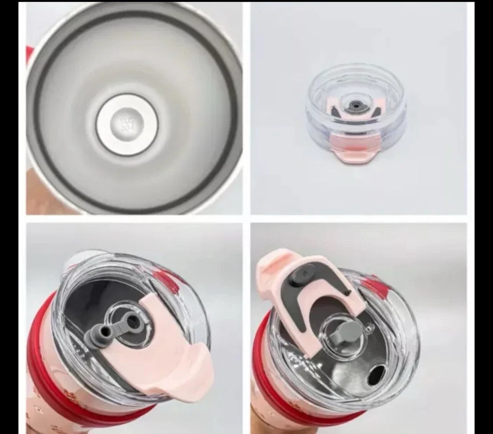 Taza aislante grande Kuromi con mango pajita portátil de viaje caliente/frío nueva Foto 3 de 4