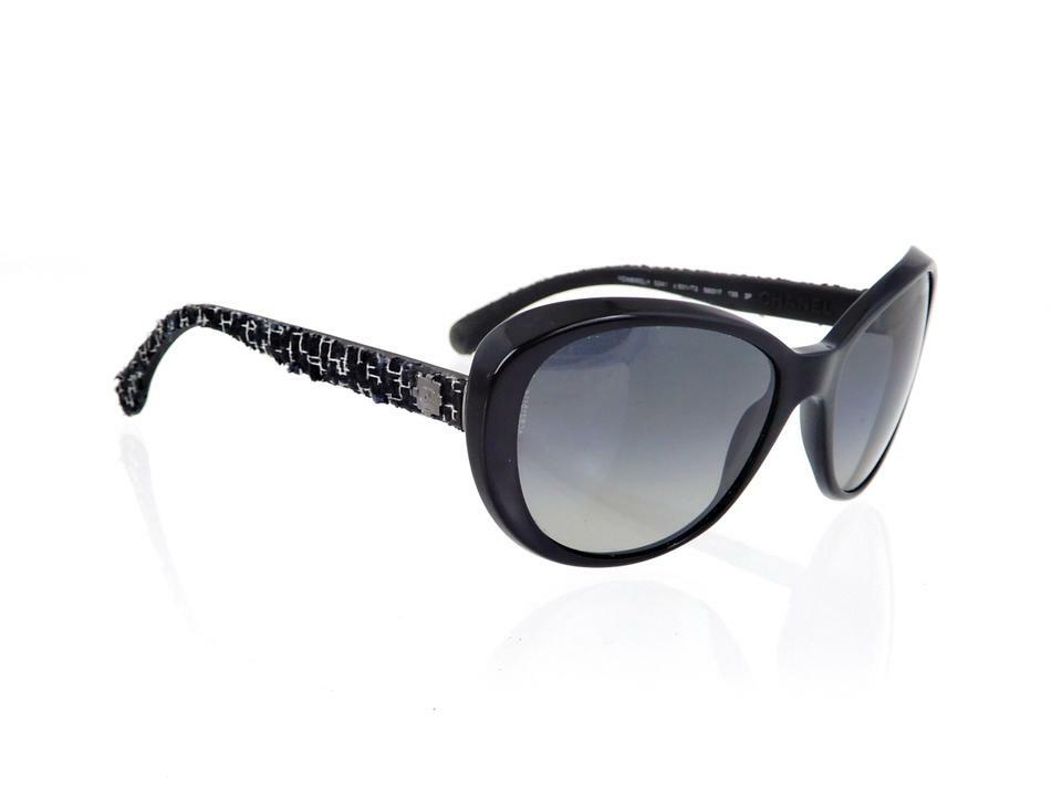 CHANEL Tweed Black Sunglasses CH5241 C5013F for Women