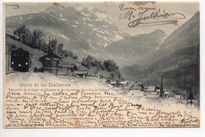SCHWEIZ SWITZERLAND Kanton Waadt Gryon Zug Eisenbahn Bex Gryon Villars