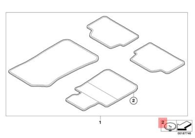 Genuine BMW F20 E46 F30 1 2 3 4 5 6 7 I3 X1 X3 X4 X5 X6 FLOOR MAT FASTENER 4 pcs