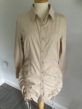 Pretty Little Thing Ladies Beige Long Sleeve Shirt Dress Size 12. New With Tags.