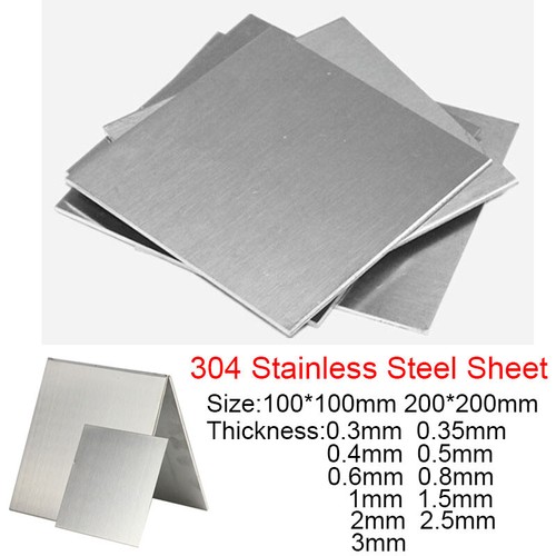 100*100mm 200*200mm 304 Stainless Steel Sheet Metal Plate Thick 0.3 0.4