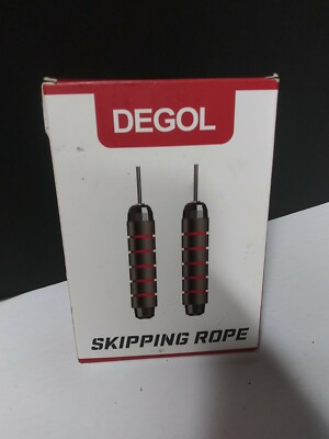 DEGOL Skipping Rope with Ball Bearings Rapid Speed Jump Rope Cable and 6 ..New