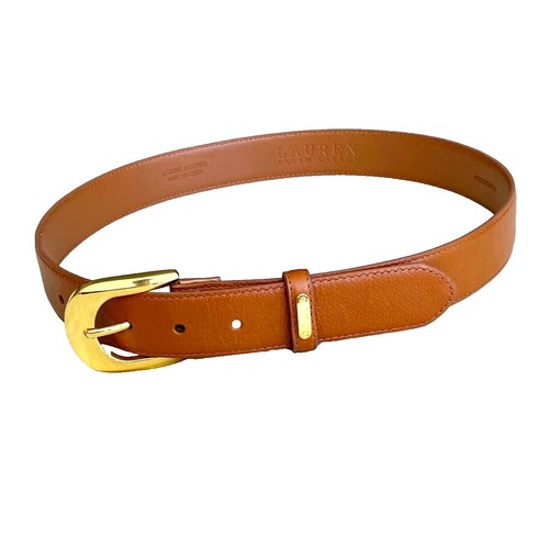 Lauren Ralph Lauren Women’s Brown Croc Embossed Italian Leather Belt Size Small Lauren Ralph Lauren Leather 34 Size Belts for Women for sale  main image 4