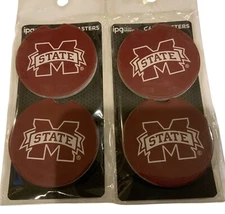 Mississippi State Bulldogs Car Coasters IPG Team Sports 4 Total 2 Packs New