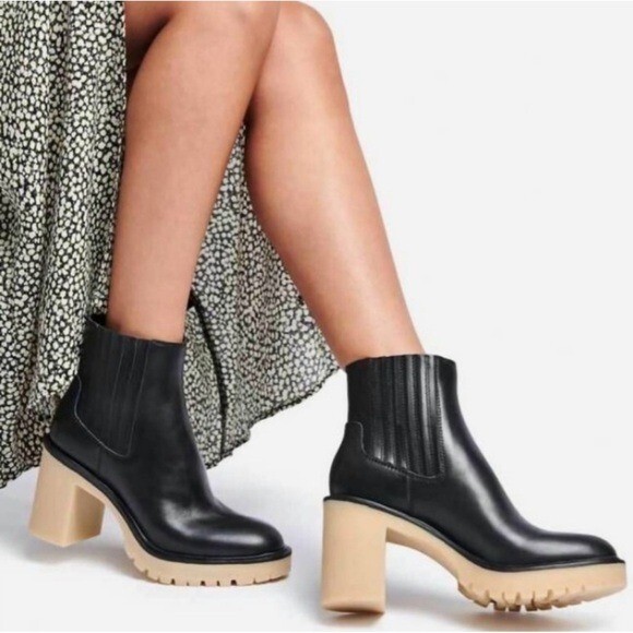 Dolce Vita Caster H2O Waterproof Bootie Chunky soles Y2K Black