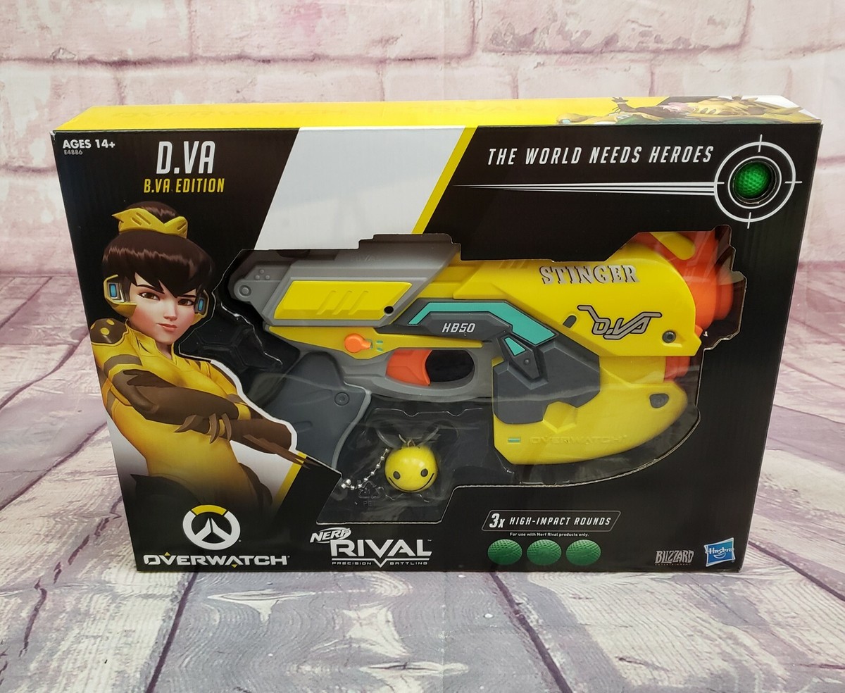 New Nerf Rival Overwatch D.VA B.VA Edition Yellow With Bee Charm