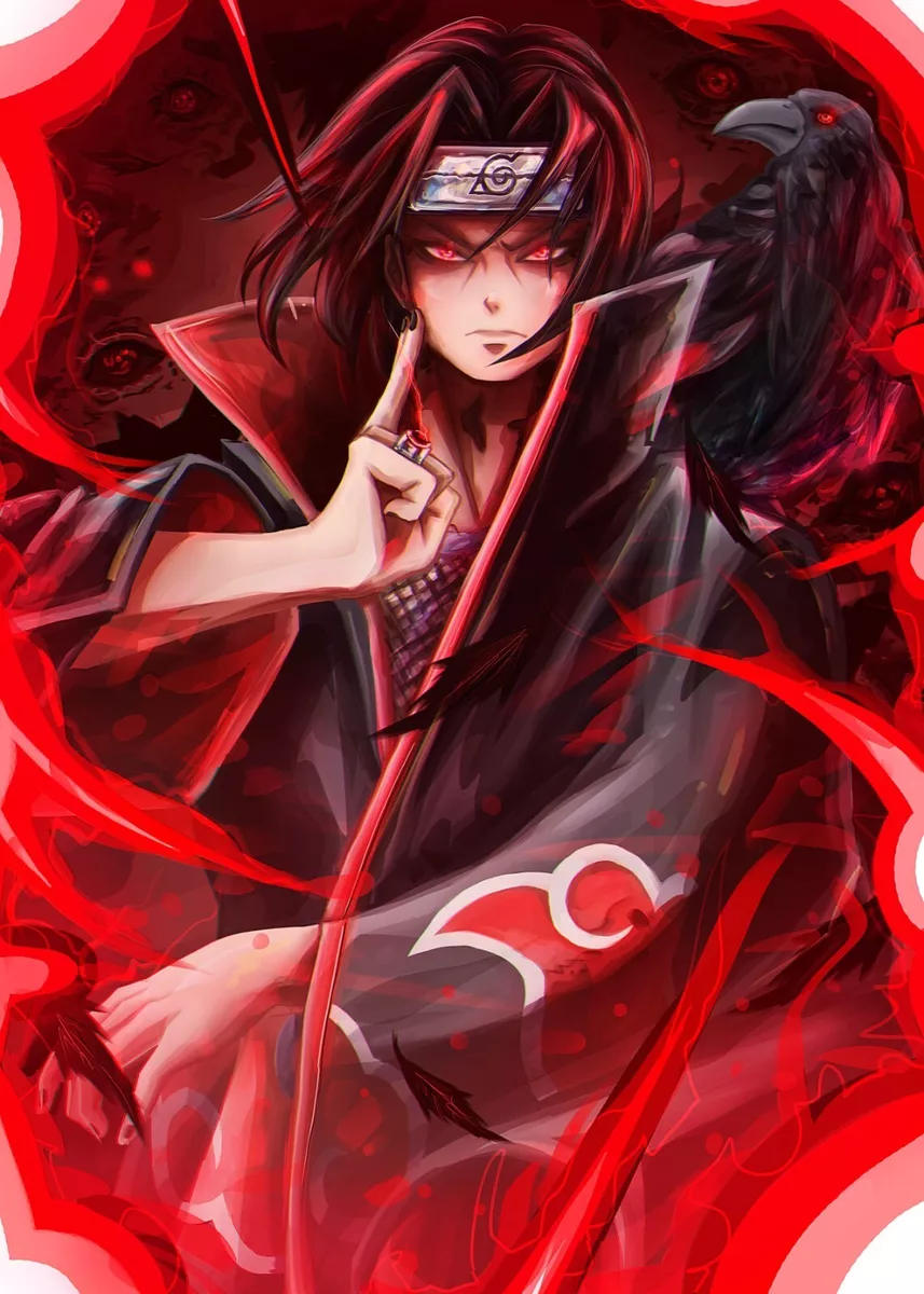 Itachi Uchiha Framed Poster Original Art Anime Naruto