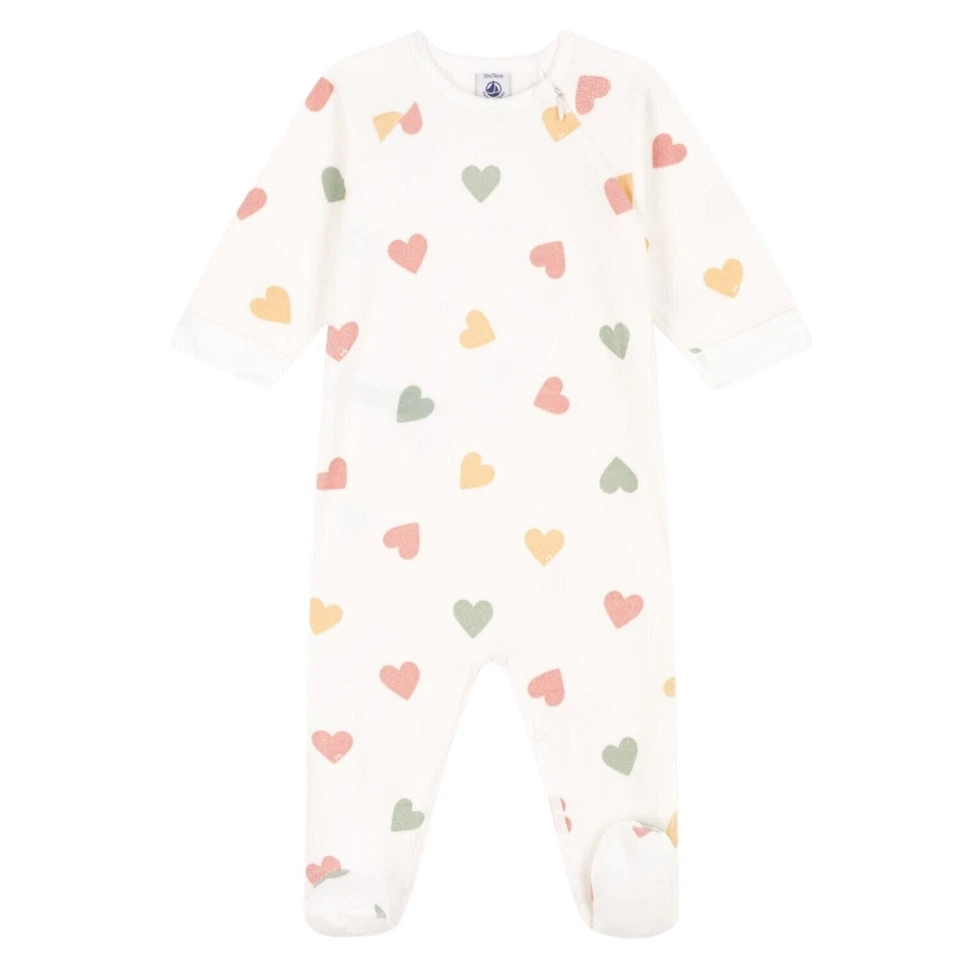 Petit Bateau Baby-Strampler Nicki mit Herzen aus Baumwolle 3-18 Monate